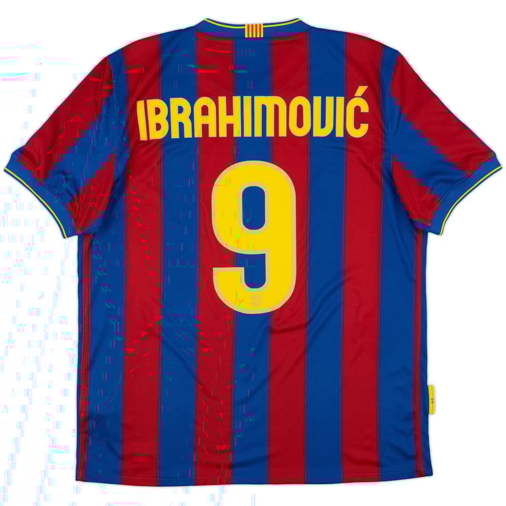 2009-10 Barcelona Home Shirt Ibrahimovic #9 - 10/10 - (L)