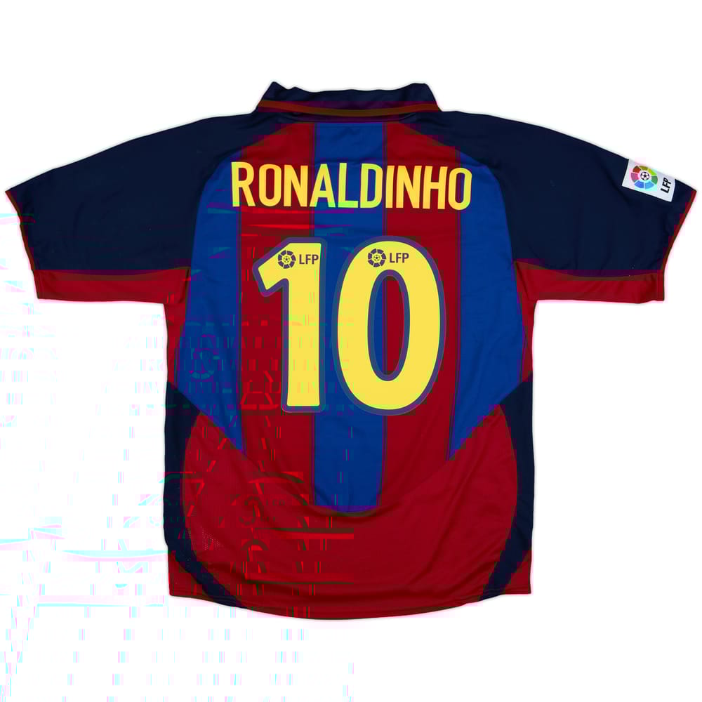 2003-04 Barcelona Home Shirt Ronaldinho #10 - 10/10 - (M)