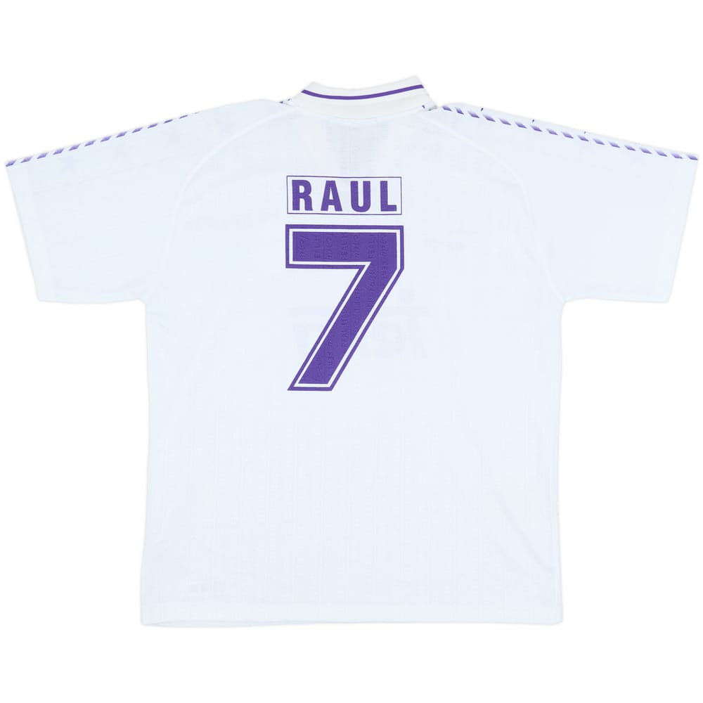 1996-97 Real Madrid Taquy Home Shirt Raul #7 - 8/10 - (L)