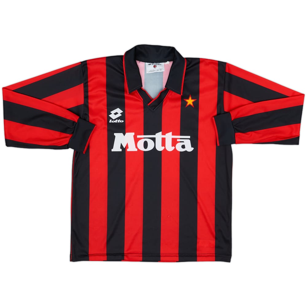 1993-94 AC Milan Home L/S Shirt - 8/10 - (L.Boys)