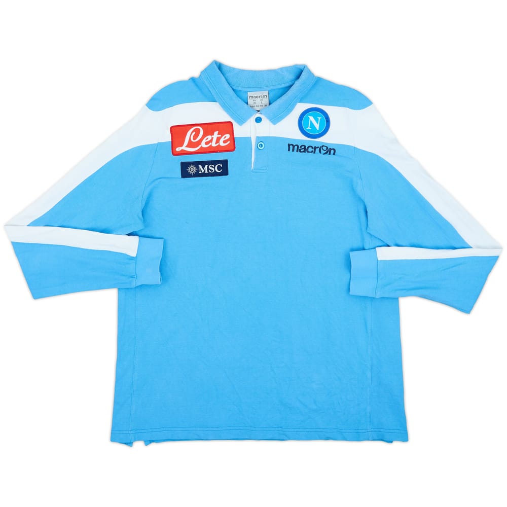 2012-13 Napoli Macron Polo L/S Shirt - 7/10 - (XL)