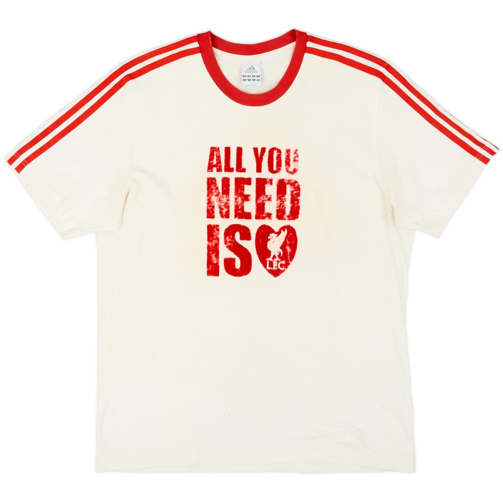 2008-09 Liverpool adidas Cotton Tee - 5/10 - (L)