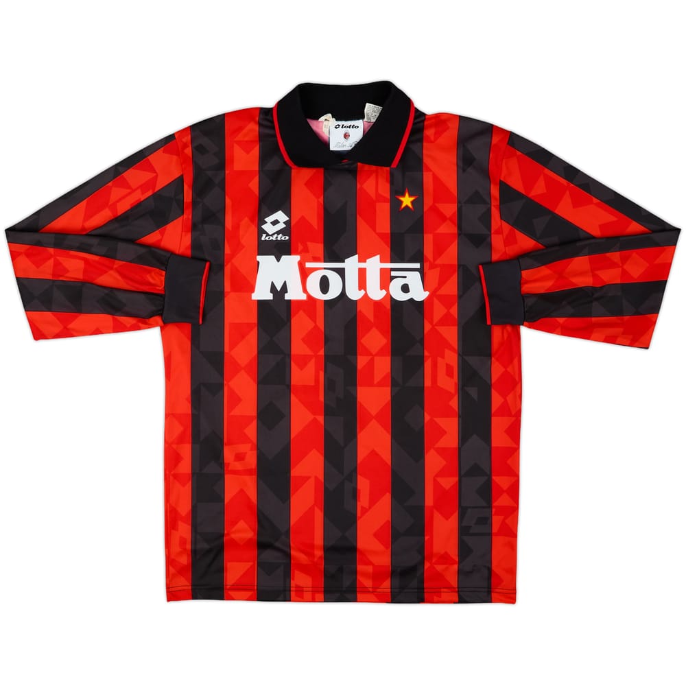 1993-94 AC Milan Home L/S Shirt - 9/10 - (XL)
