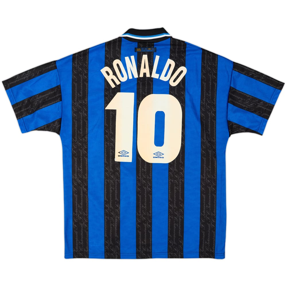1997-98 Inter Milan Home Shirt Ronaldo #10 - 6/10 - (L)