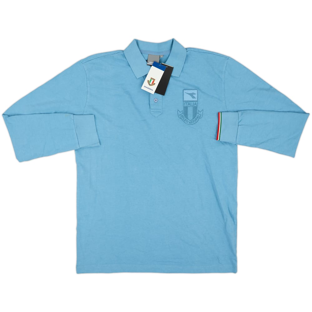 2000s Italy Athletics Diadora Polo L/S Shirt (XL)