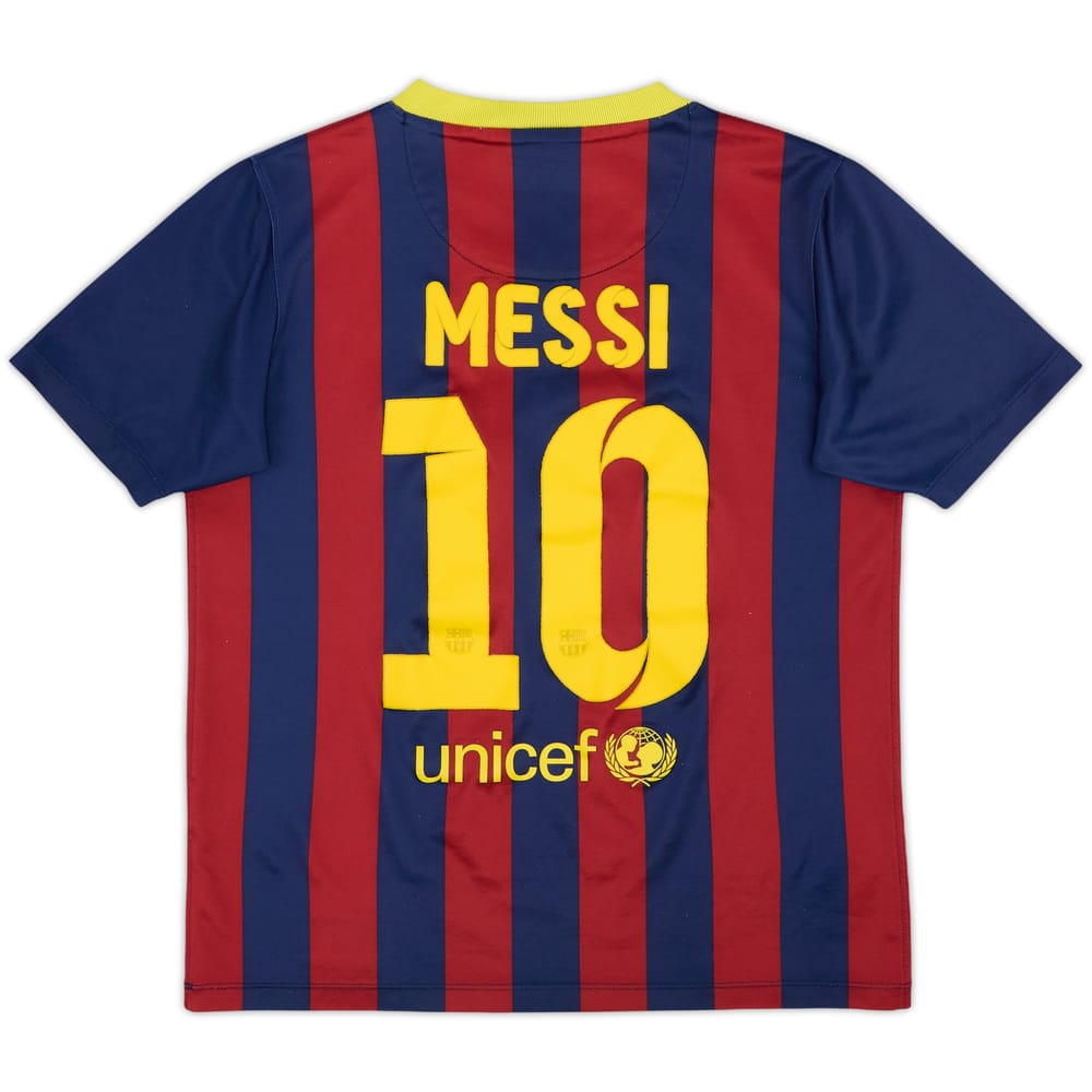2013-14 Barcelona Home Shirt Messi #10 - 5/10 - (M.Boys)