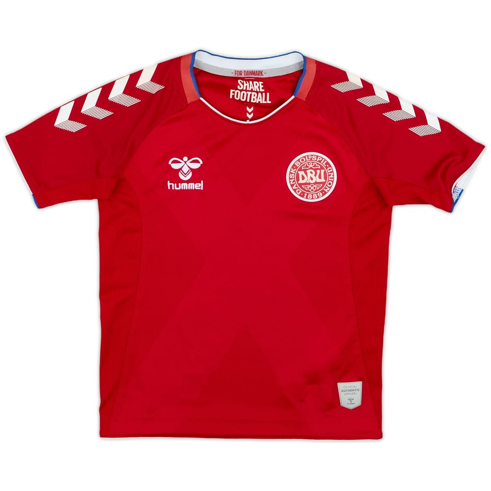 2018-19 Denmark Home Shirt - 8/10 - (5-6 Years)