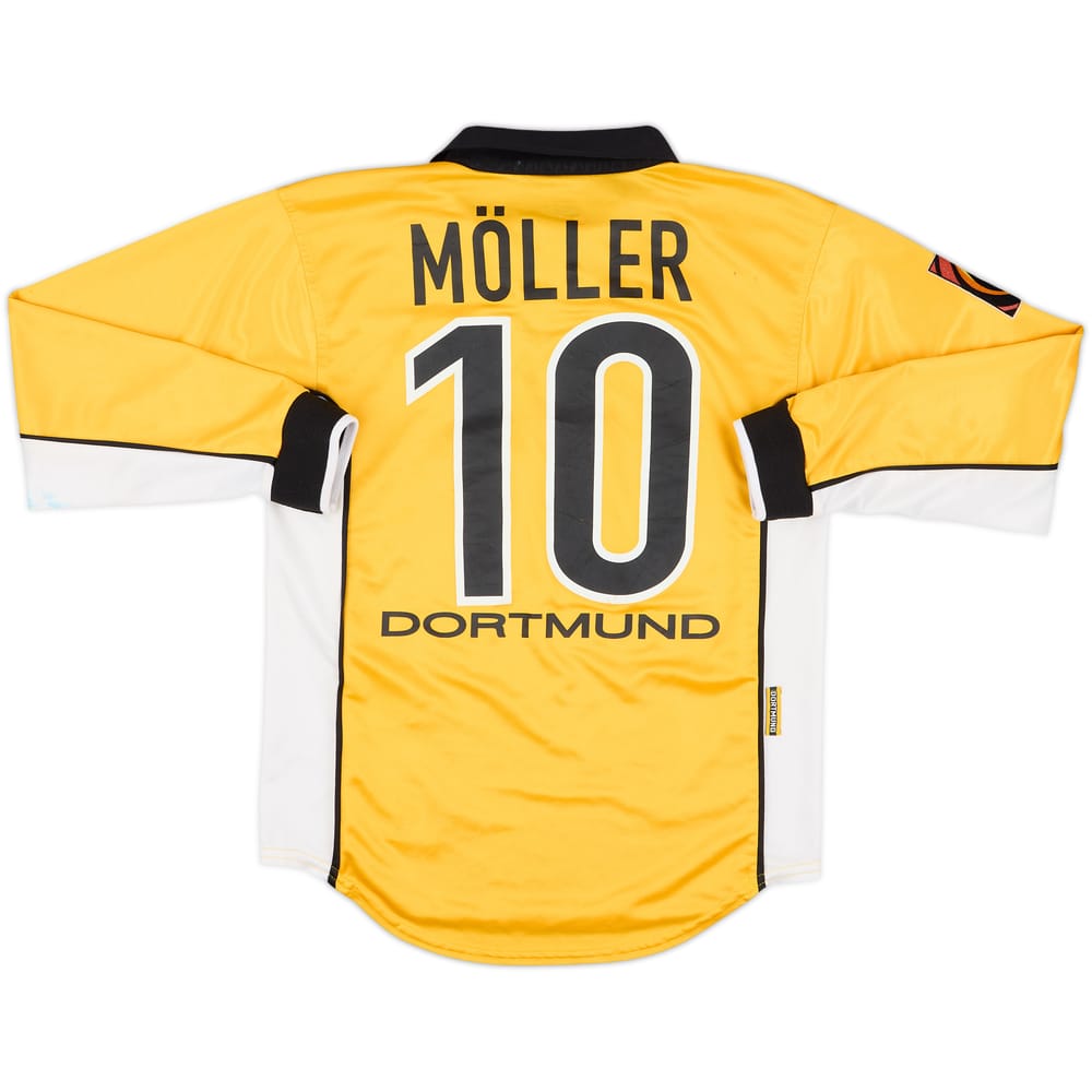 1998-00 Borussia Dortmund Home L/S Shirt Moller #10 - 4/10 - (L.Boys)