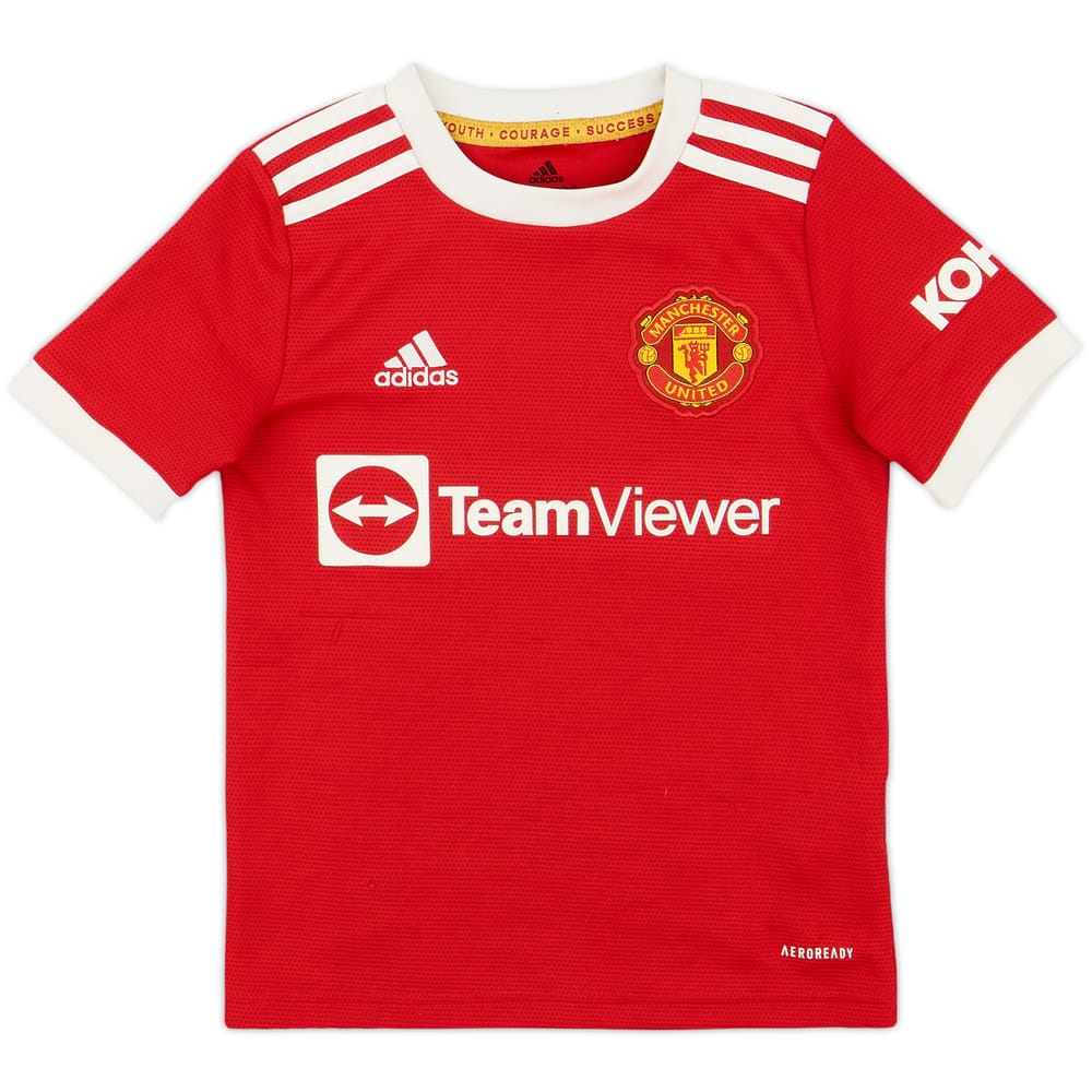 2021-22 Manchester United Home Shirt - 8/10 - (S.Boys)