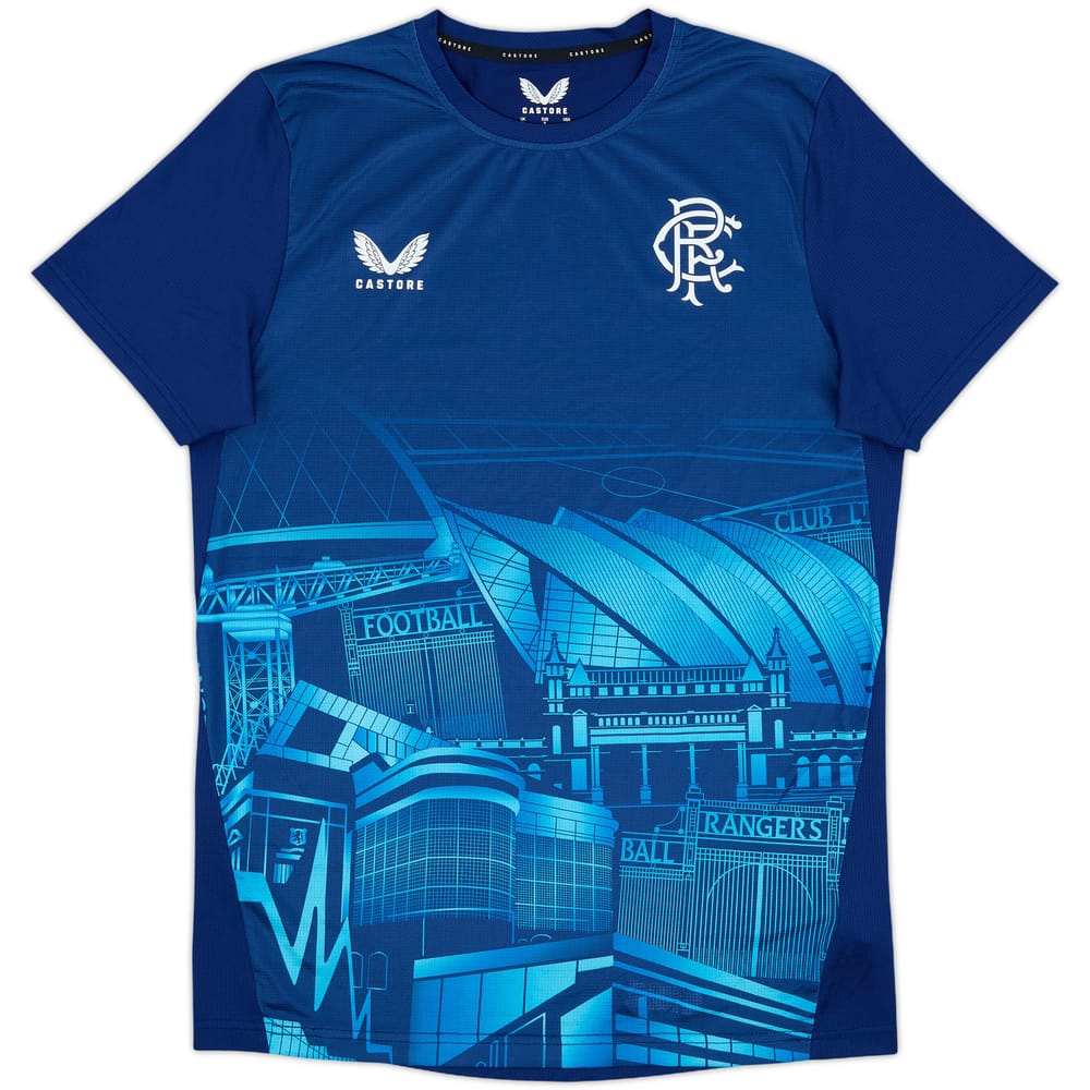 2023-24 Rangers Castore Training Shirt - 9/10 - (S)