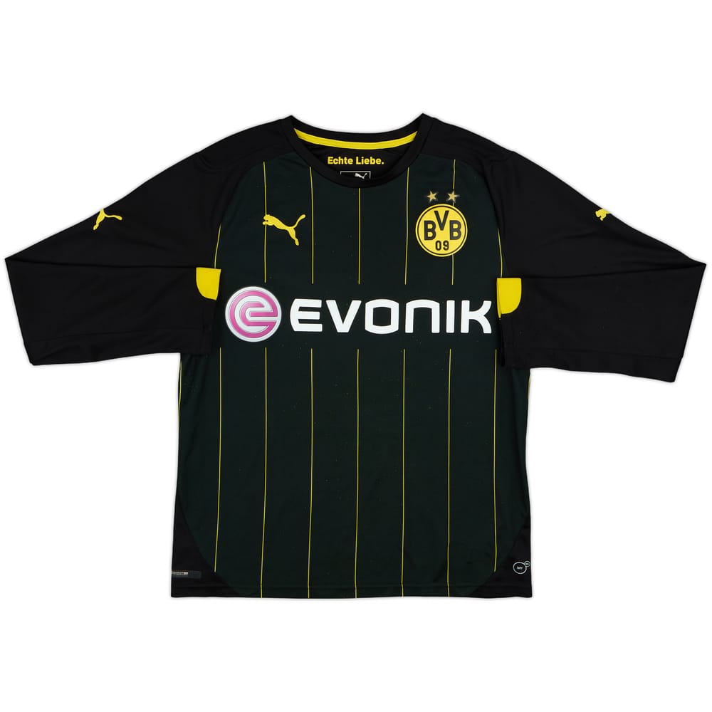 2014-16 Borussia Dortmund Away L/S Shirt - 6/10 - (S)