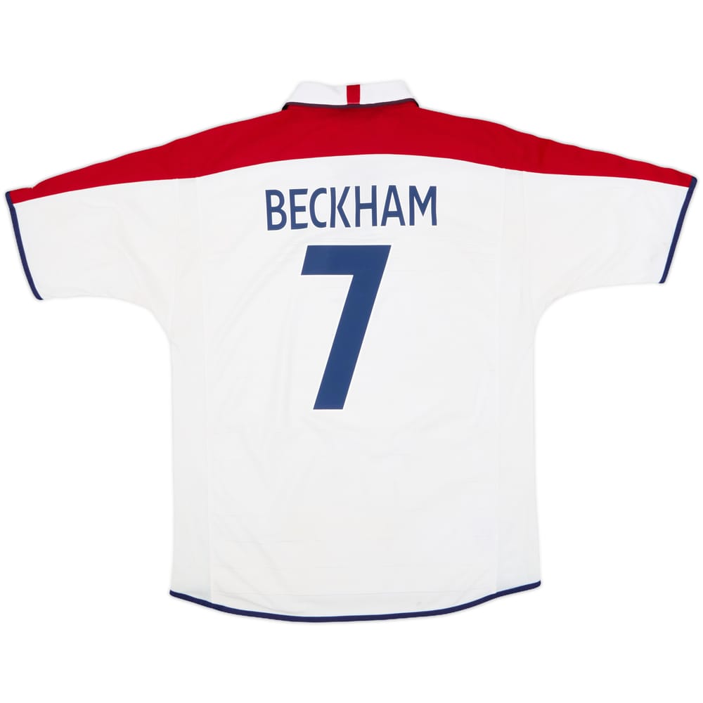 2003-05 England Home Shirt Beckham #7 - 5/10 - (L)
