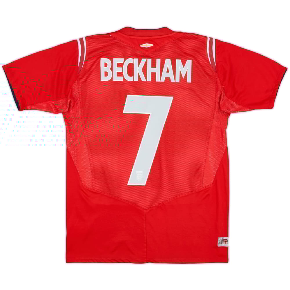 2004-06 England Away Shirt Beckham #7 - 6/10 - (S)