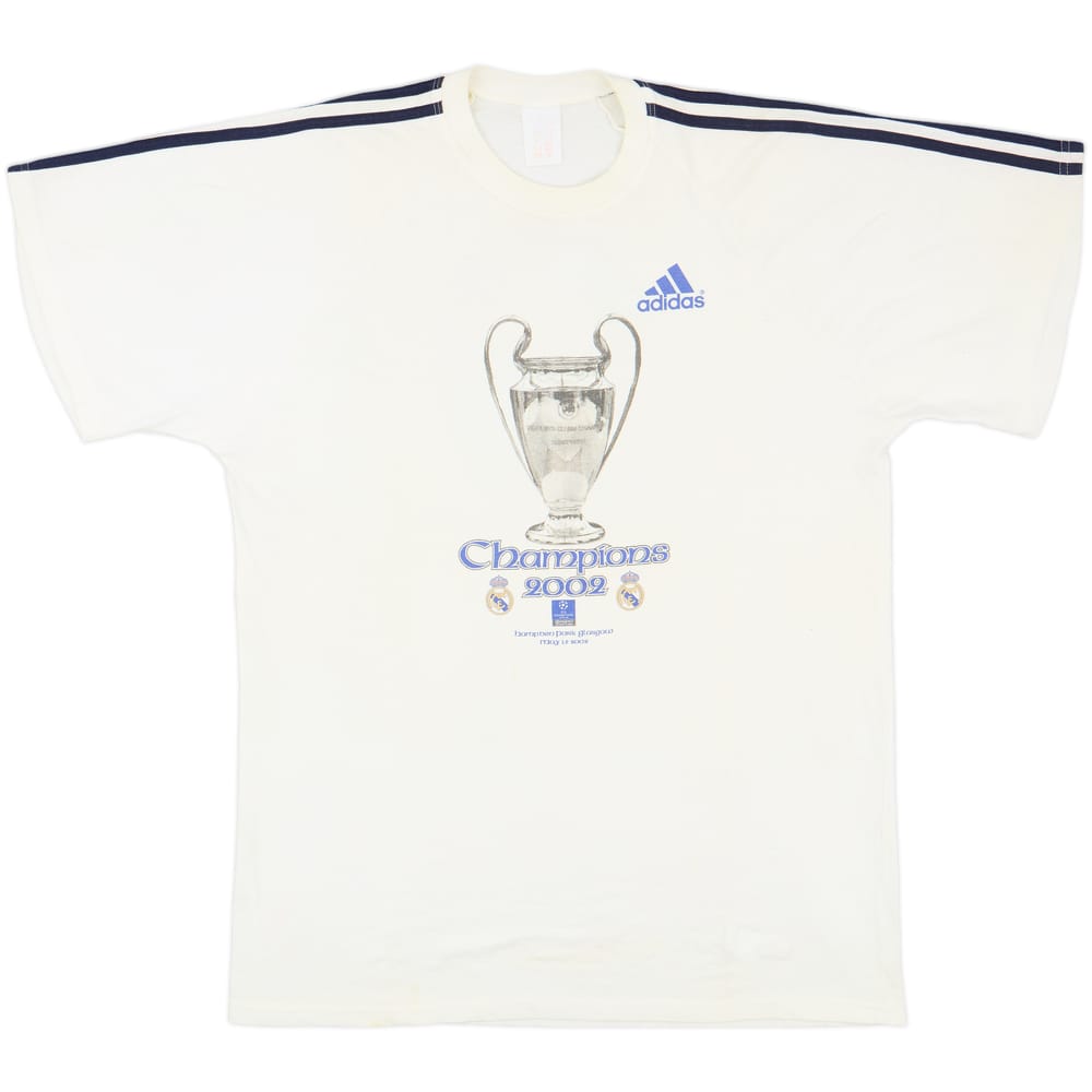 2002 Real Madrid adidas 'Champions League Winners' Cotton Tee - 6/10 - (XL)