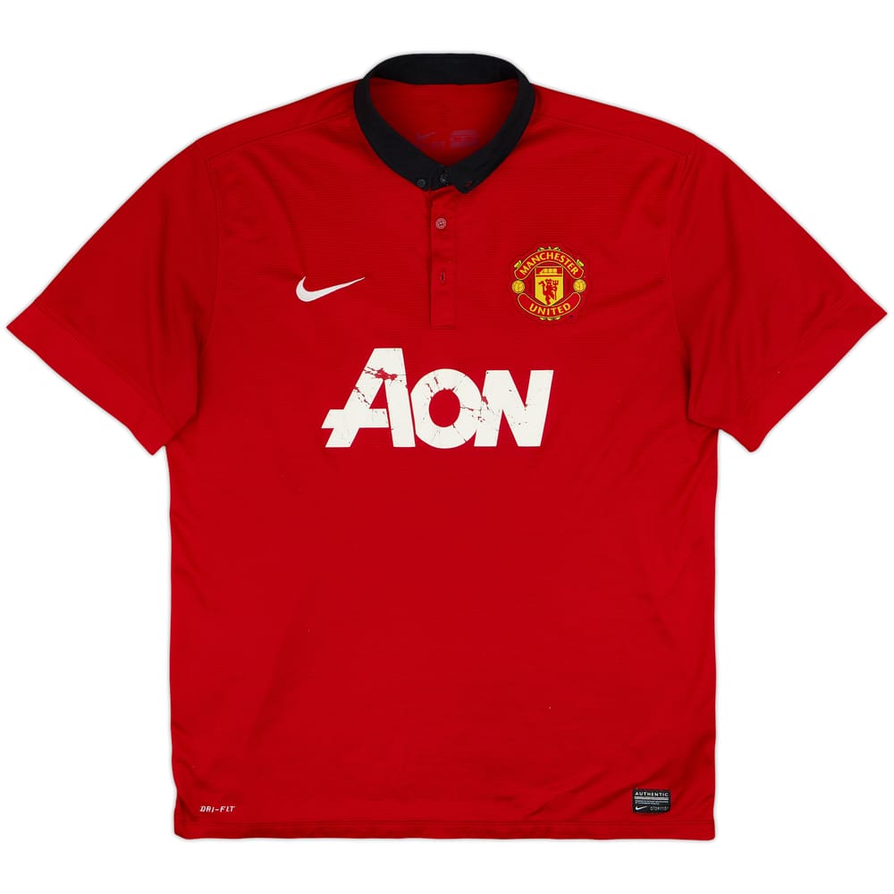 2013-14 Manchester United Home Shirt - 4/10 - (XL)