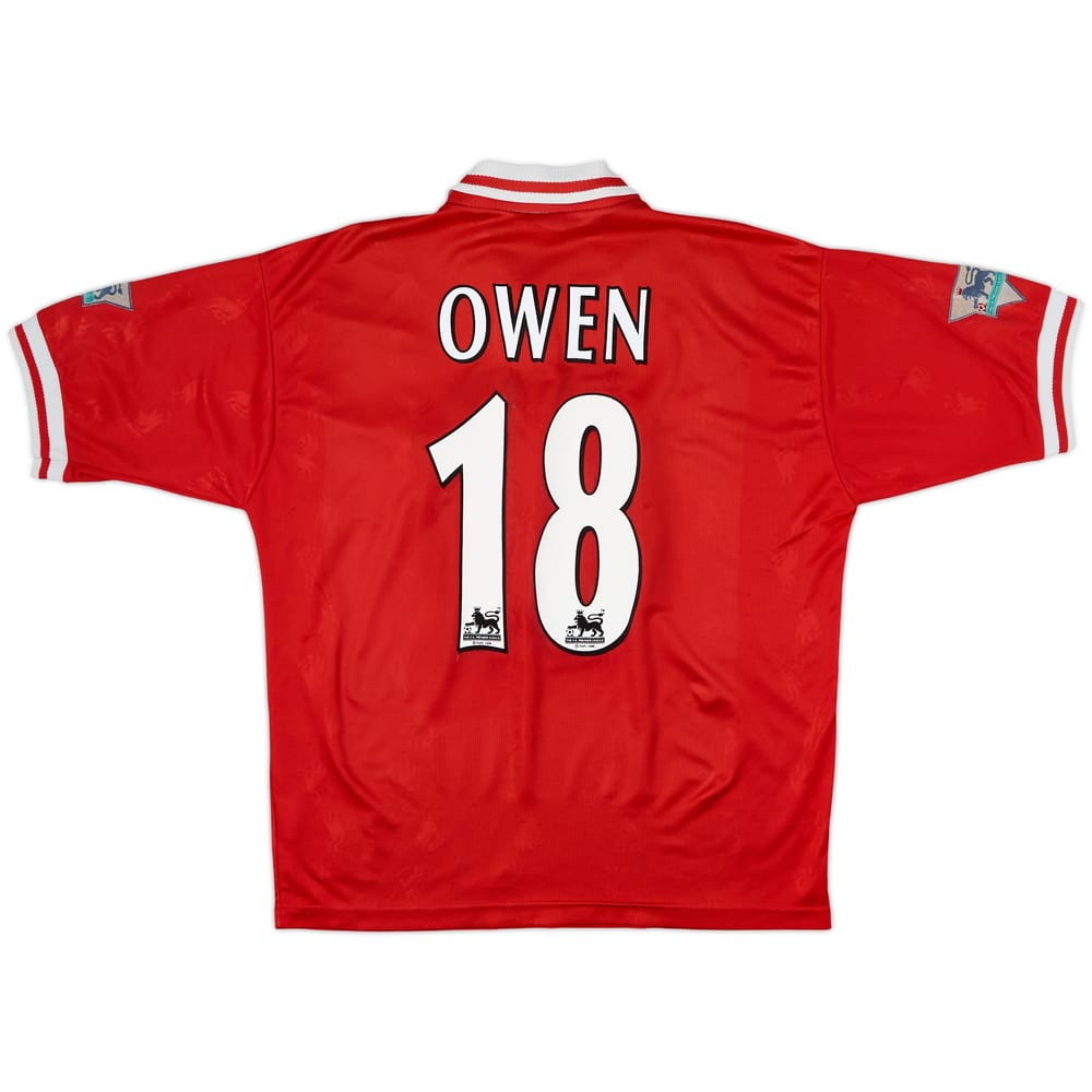 1996-98 Liverpool Home Shirt Owen #18 - 7/10 - (L)