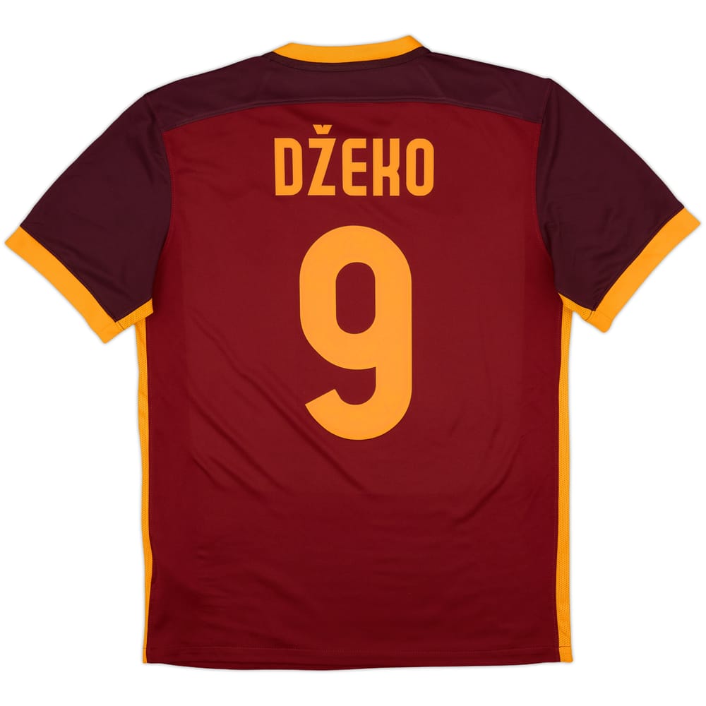 2015-16 Roma Home Shirt Dzeko #9 - 9/10 - (M)