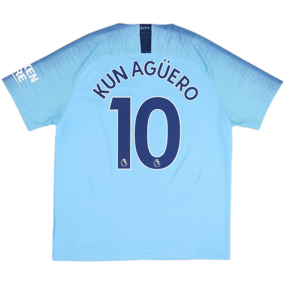 2018-19 Manchester City Home Shirt Kun Aguero #10 - 8/10 - (XL)