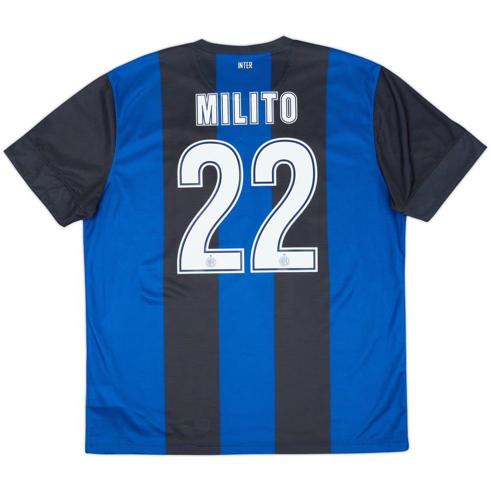 Camiseta de local del Inter Milan 2012-13 Milito #22 - 6/10 - (XL)