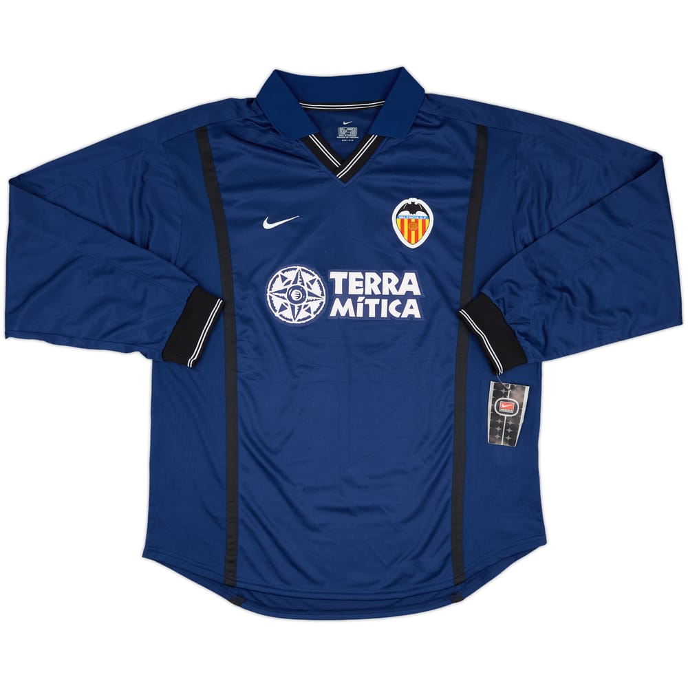 2000-01 Valencia Player Issue Away L/S Shirt #5 - (L)