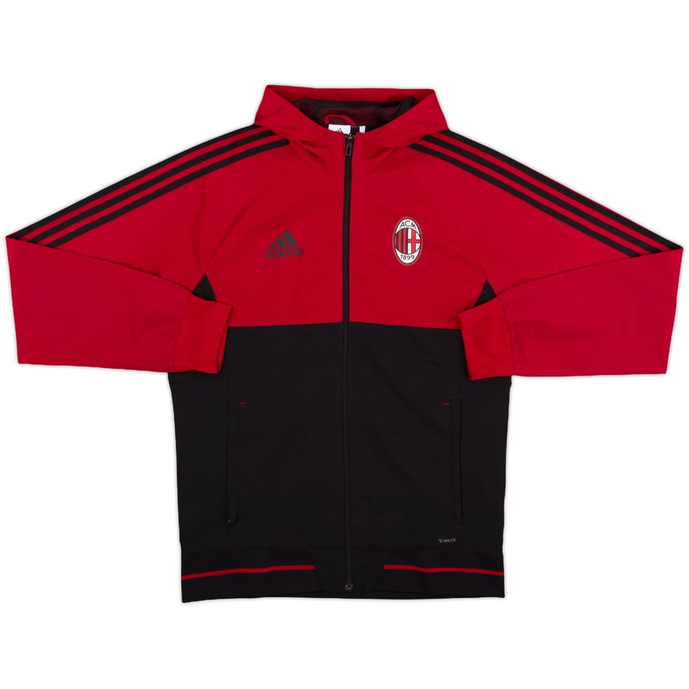 2017-18 AC Milan adidas Hooded Track Jacket - 8/10 - (M)