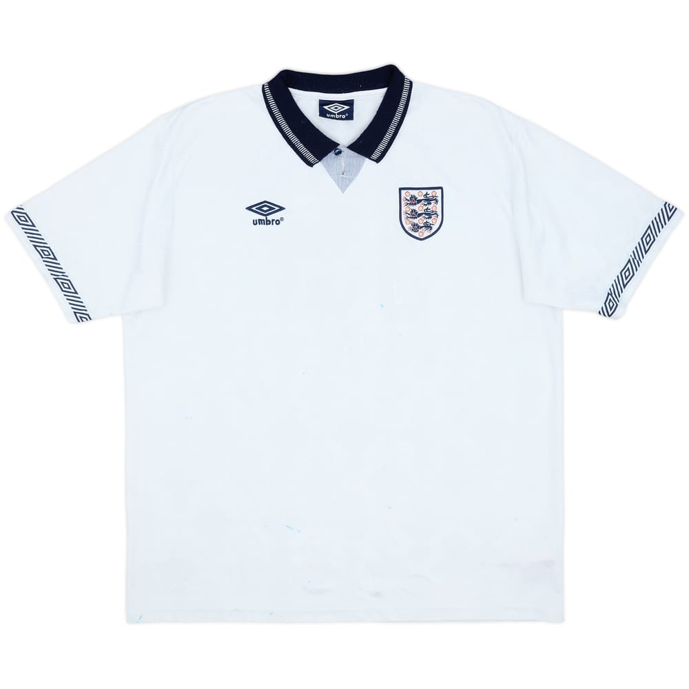 2002 '1990-92' England Reissue Home Shirt #19 - 5/10 - (XXL)