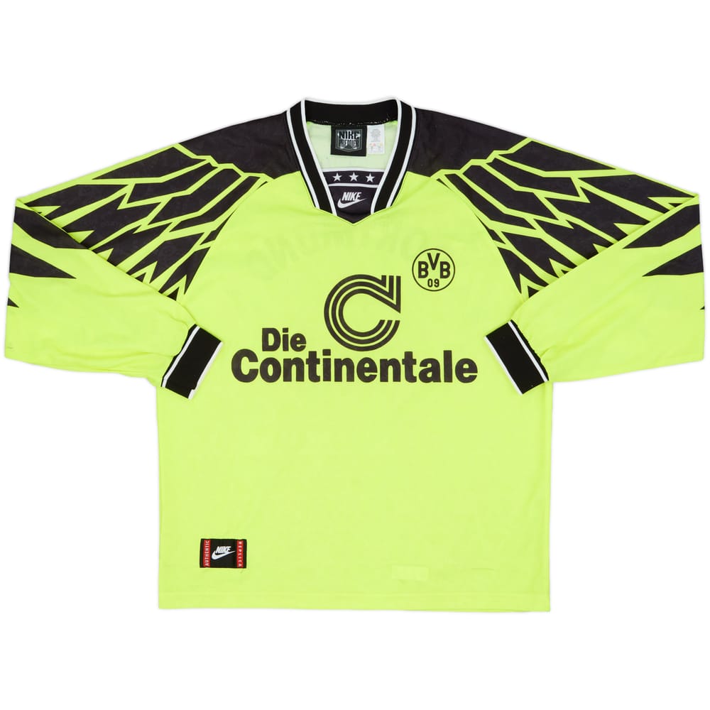 1994-95 Borussia Dortmund Squad Signed Home L/S Shirt - 6/10 - (XL)