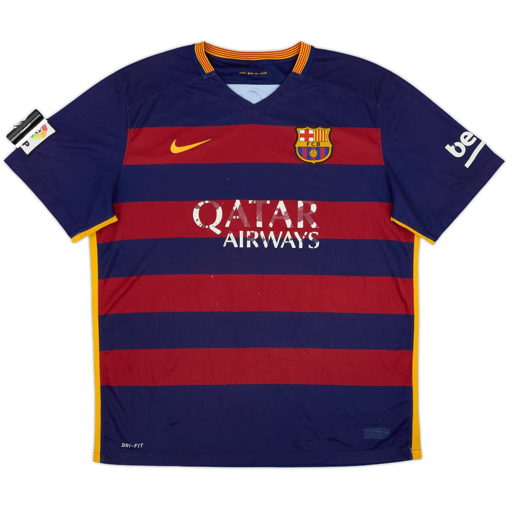 2015-16 Barcelona Home Shirt - 4/10 - (XL)