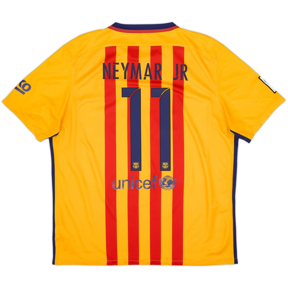 Camiseta de visitante del Barcelona 2015-16 Neymar #11 - 8/10 - (XL)
