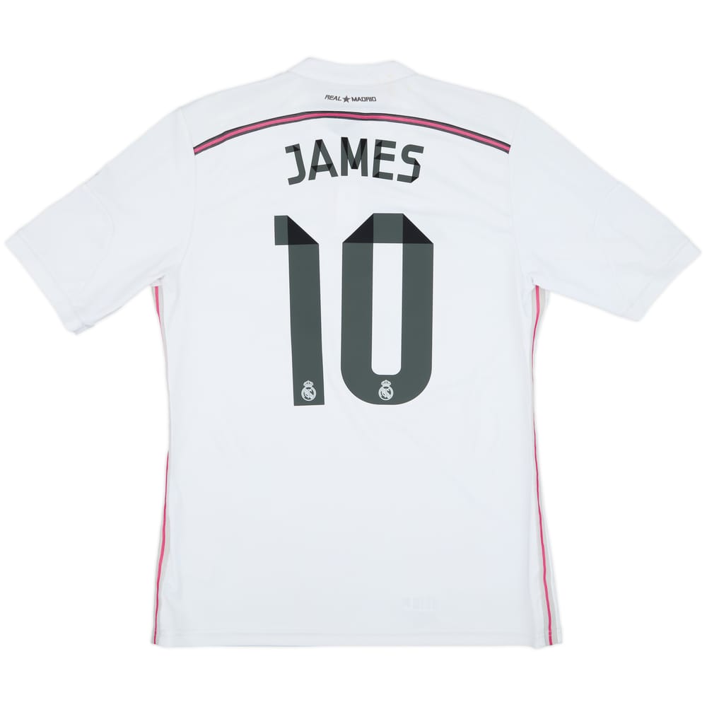 2014-15 Real Madrid Home Shirt James #10 - 6/10 - (L)