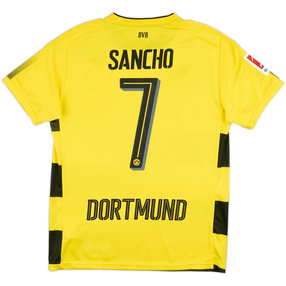 2017-18 Borussia Dortmund Home Shirt Sancho #7 - 9/10 - (M)