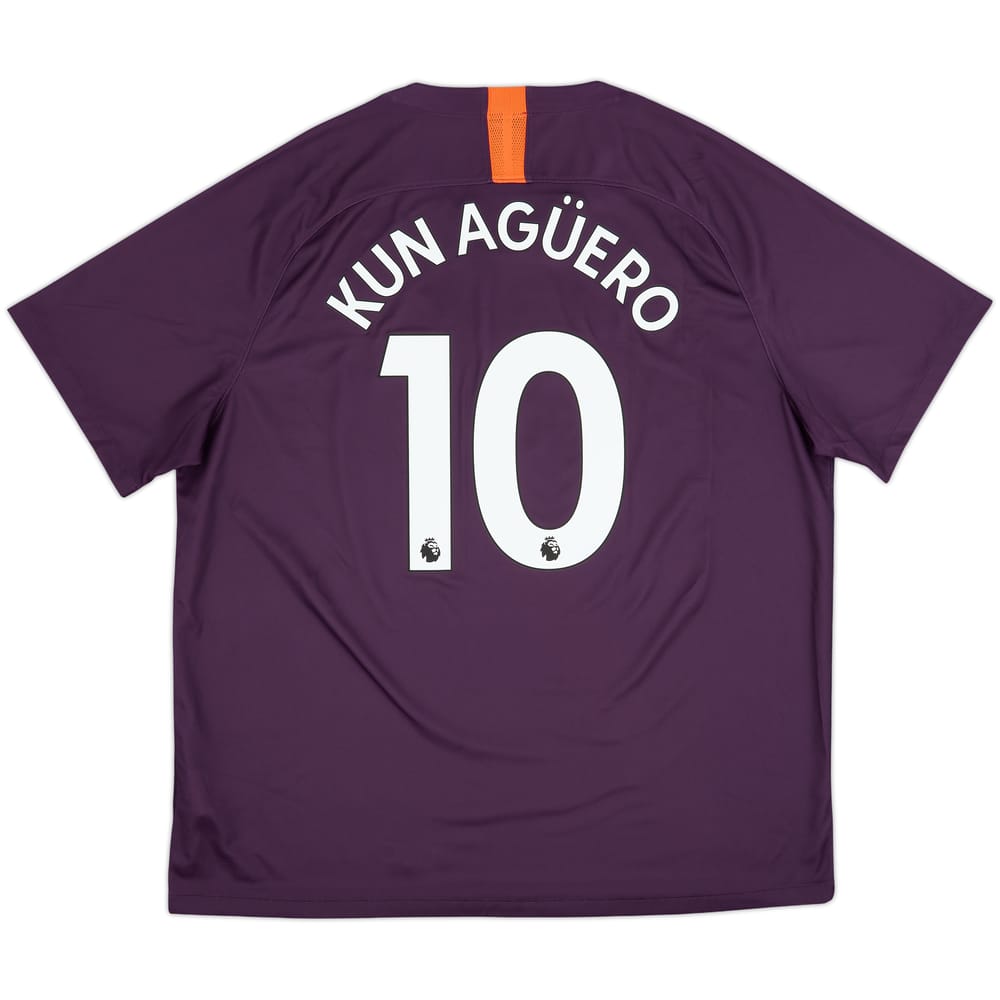 Camiseta de la tercera equipación del Manchester City 2018-19 Kun Aguero #10 - 9/10 - (XXL)
