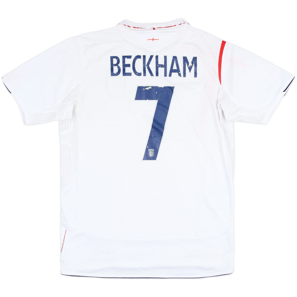 2005-07 England Home Shirt Beckham #7 - 5/10 - (L)
