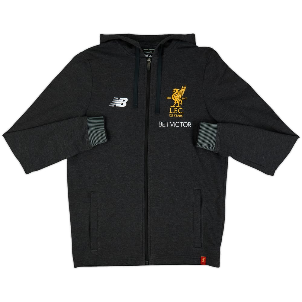 2017-18 Liverpool New Balance Hooded Track Jacket - 9/10 - (S)