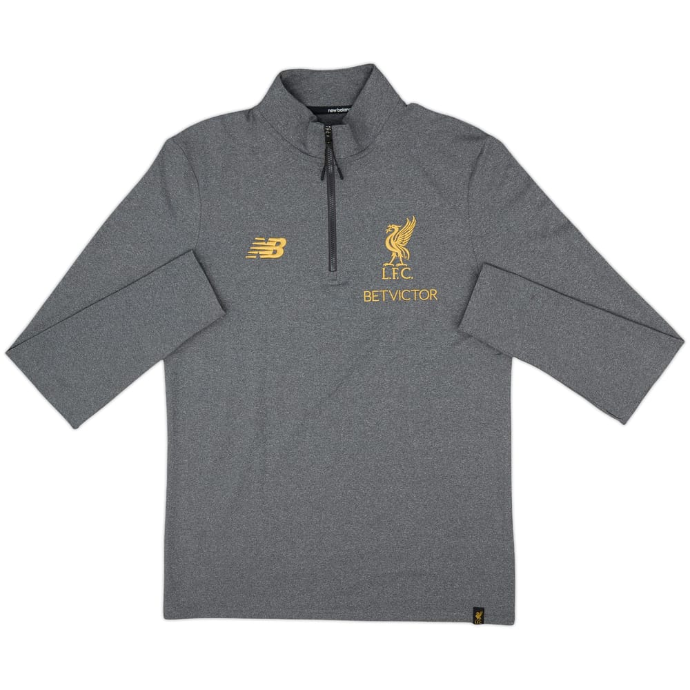 2017-18 Liverpool New Balance 1/4 Zip Drill Top - 8/10 - (S)