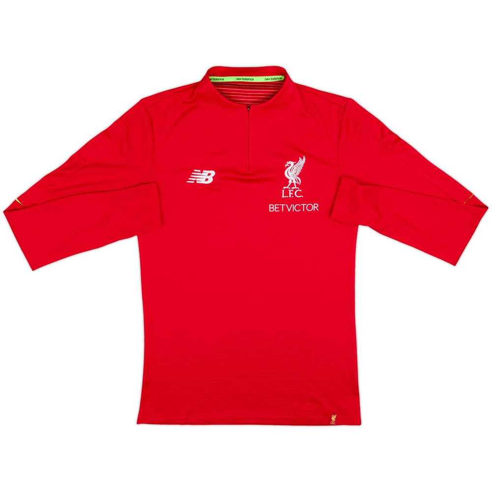 2018-19 Liverpool New Balance 1/4 Zip Drill Top - 8/10 - (M)
