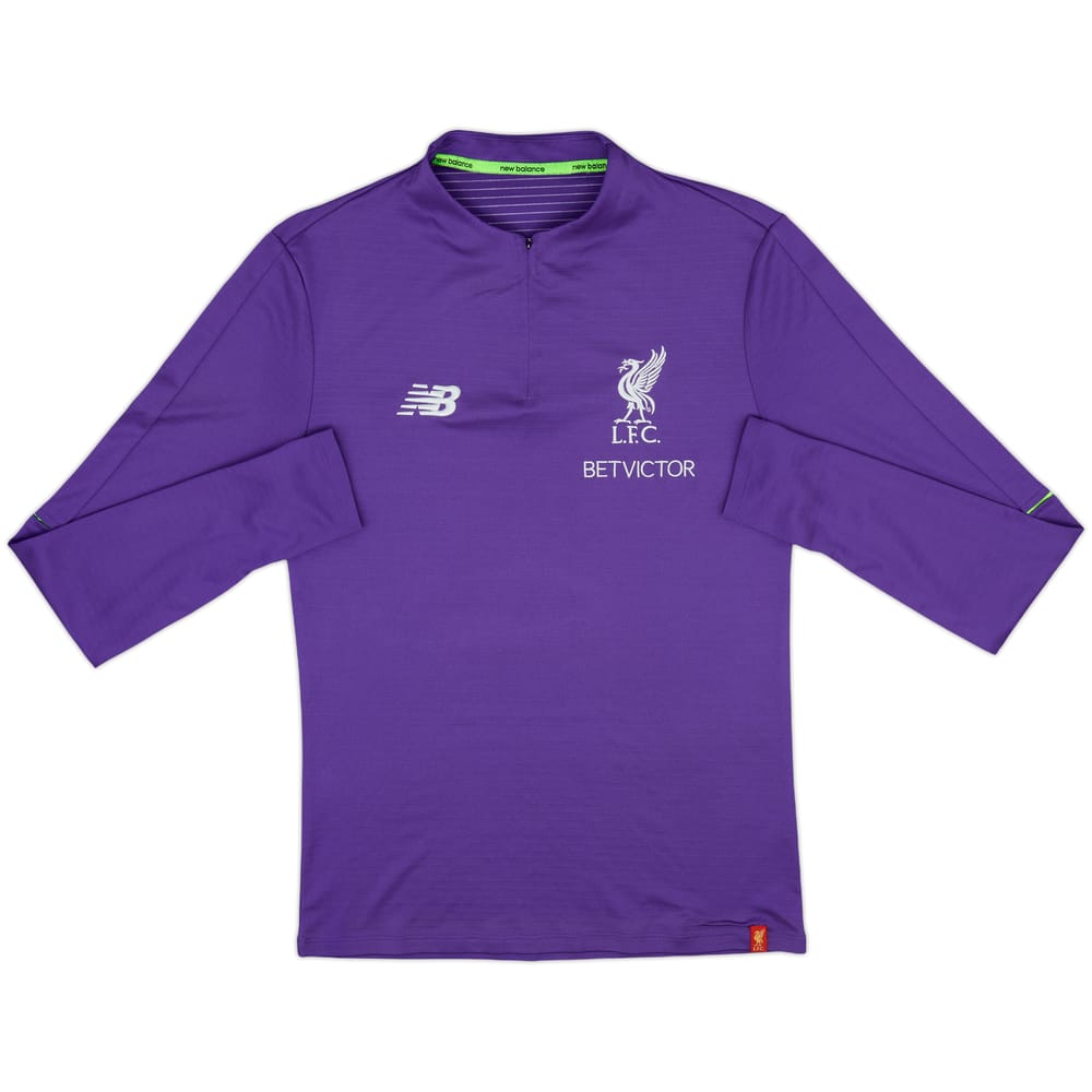 2018-19 Liverpool New Balance 1/4 Zip Drill Top - 9/10 - (S)