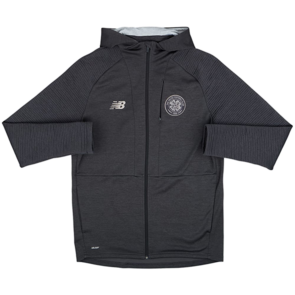 2019-20 Celtic New Balance Hooded Zipped Sweat Top - 9/10 - (XL)