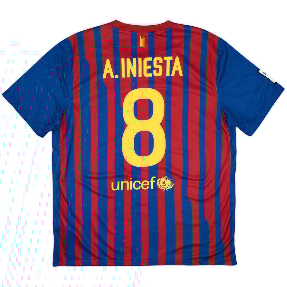 2011-12 Barcelona Home Shirt A.Iniesta #8 - 6/10 - (XL)
