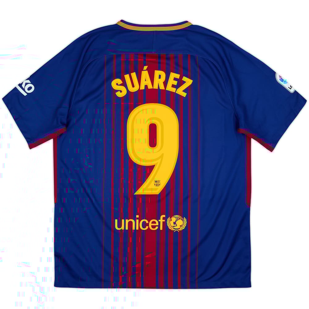 2017-18 Barcelona Titular Camiseta Suarez #9 - 9/10 - (L)