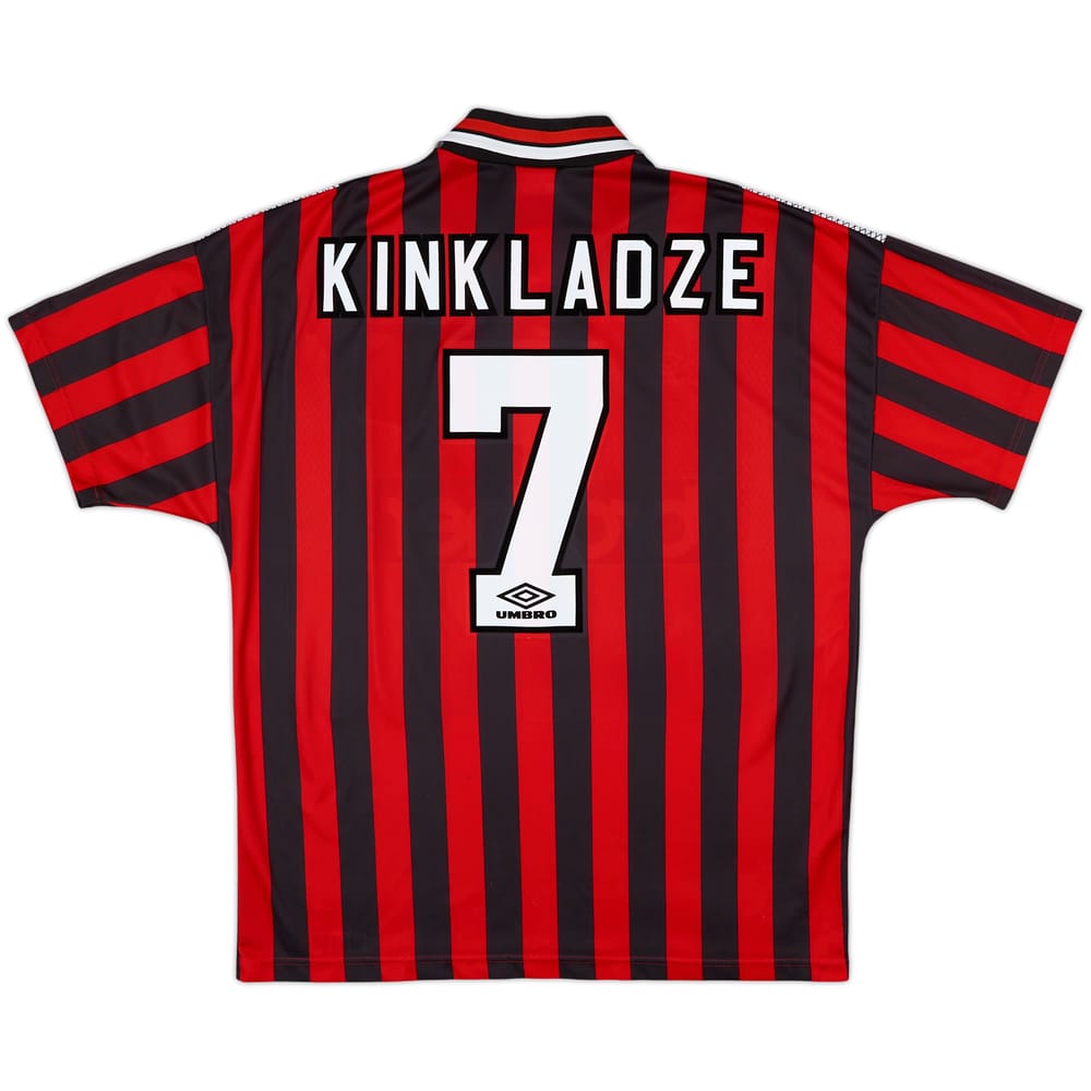 1994-96 Manchester City Away Shirt Kinkladze #7 - 8/10 - (XL)