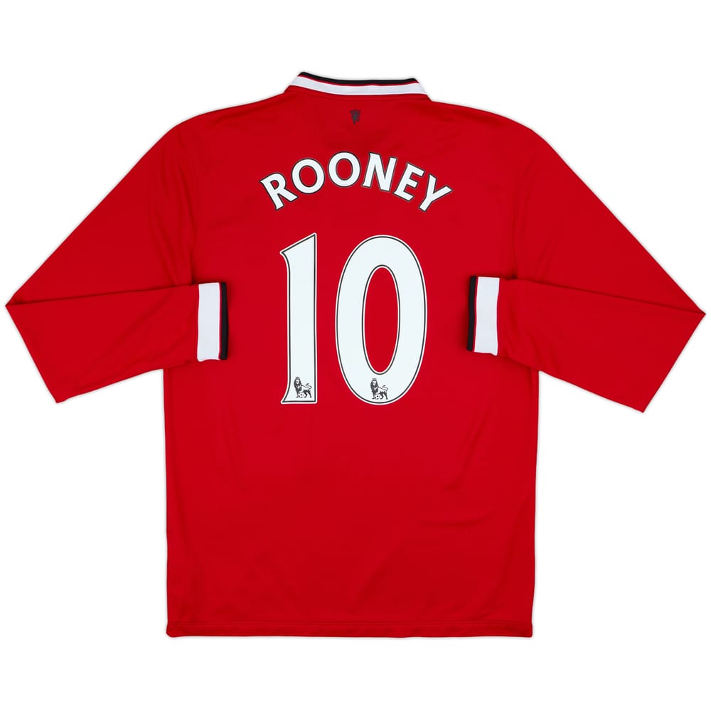 2014-15 Manchester United Home L/S Shirt Rooney #10 - 9/10 - (M)