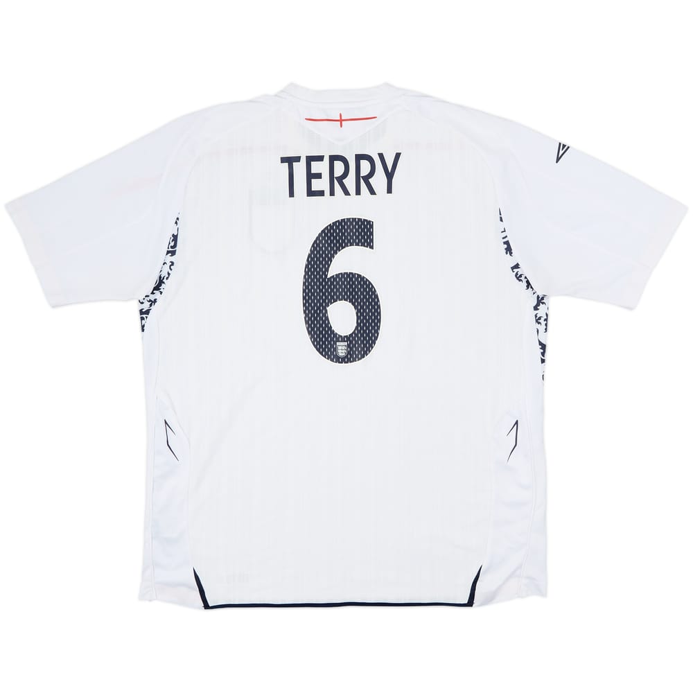 2007-09 England Home Shirt Terry #6 - 8/10 - (XXL)