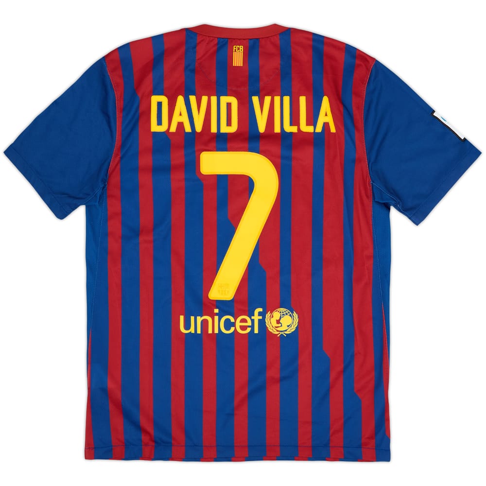 2011-12 Barcelona Home Shirt David Villa #7 - 6/10 - (M)