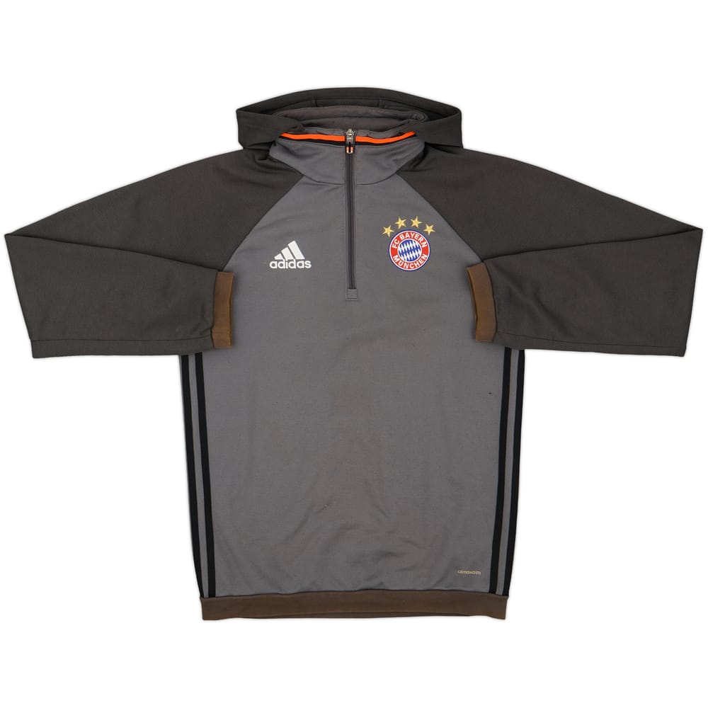 2016-17 Bayern Munich adidas 1/4 Zip Hooded Drill Top - 6/10 - (S)