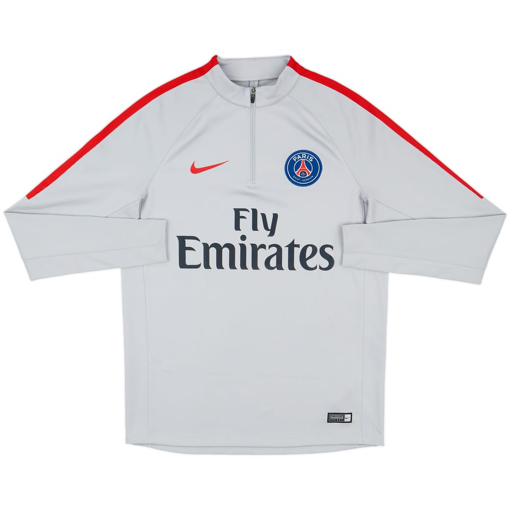 2017-18 Paris Saint-Germain Nike 1/4 Zip Drill Top - 9/10 - (M)