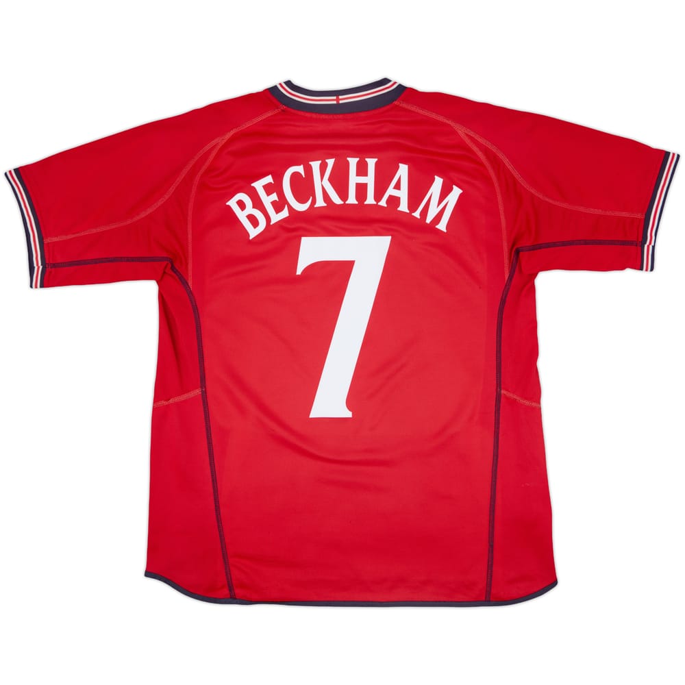 2002-04 England Away Shirt Beckham #7 - 6/10 - (L)