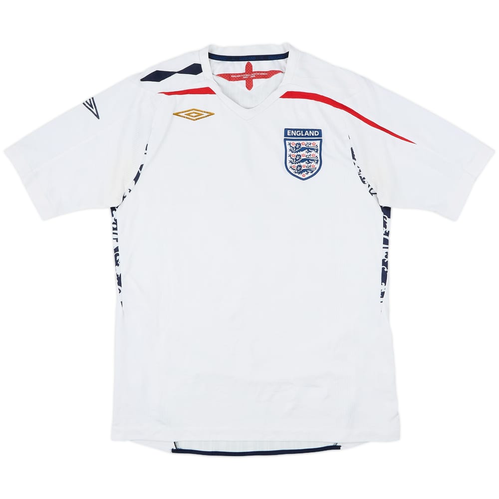 2007-09 England Home Shirt - 4/10 - (M)