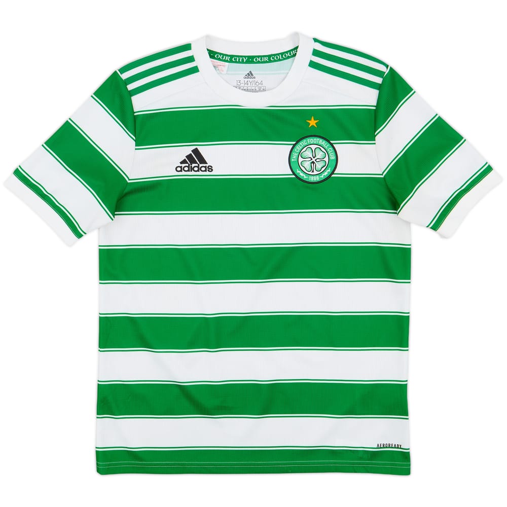 2021-22 Celtic Home Shirt - 7/10 - (L.Boys)