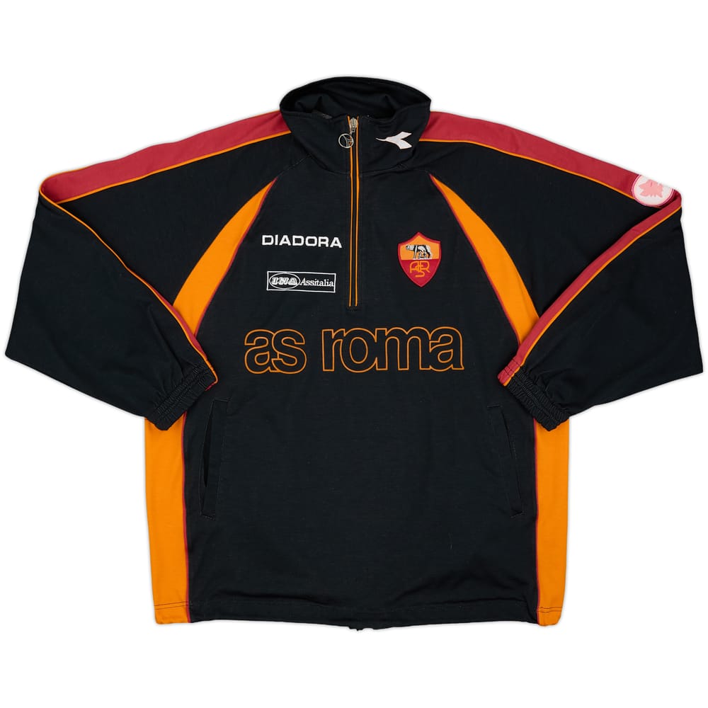 1998-99 Roma Diadora Player Issue 1/4 Zip Drill Top - 7/10 - (XL)